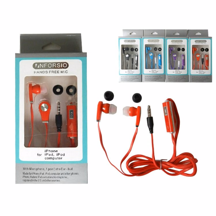 Corded Earbuds - Assorted 3.4' with Mic