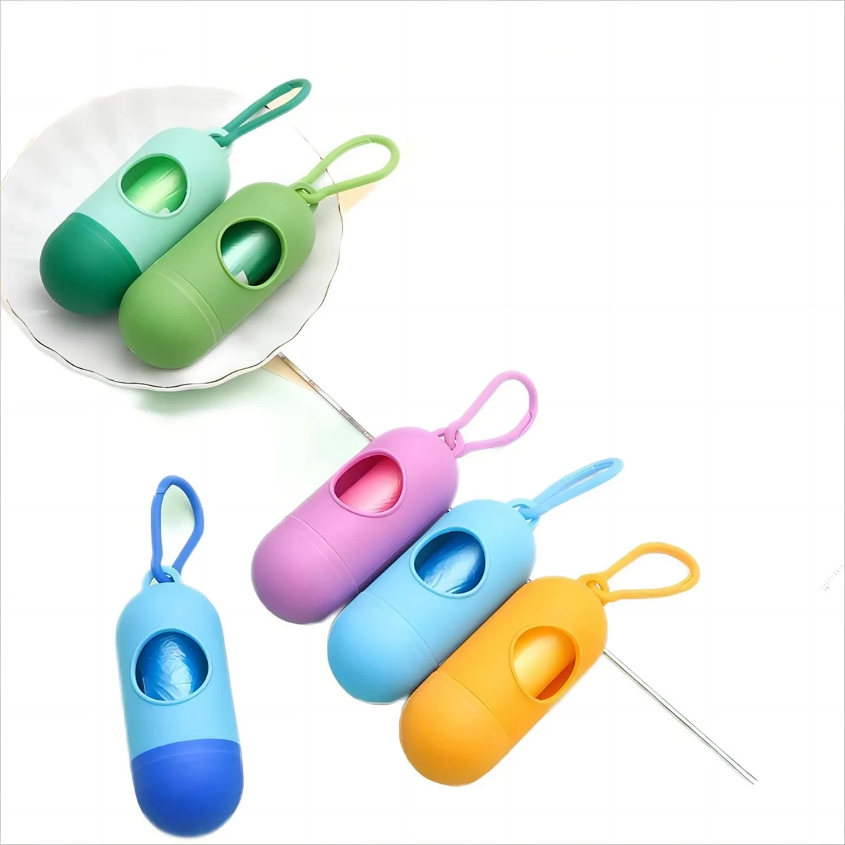 Portable Pill Pet Garbage Bag Dispenser 1