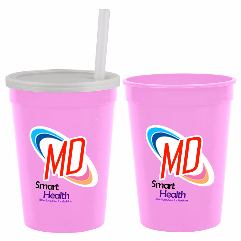 Sipper with Lid and Straw, 12 oz.