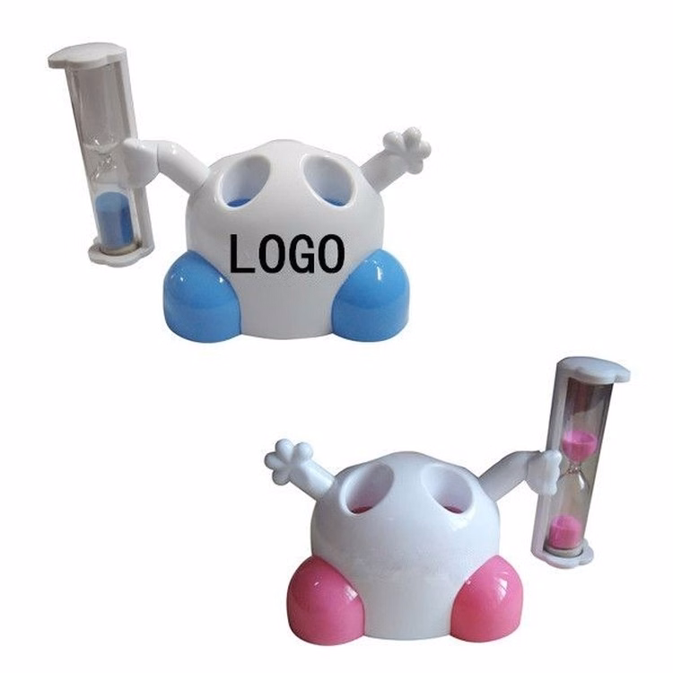Hourglass Timer Toothbrush Holder