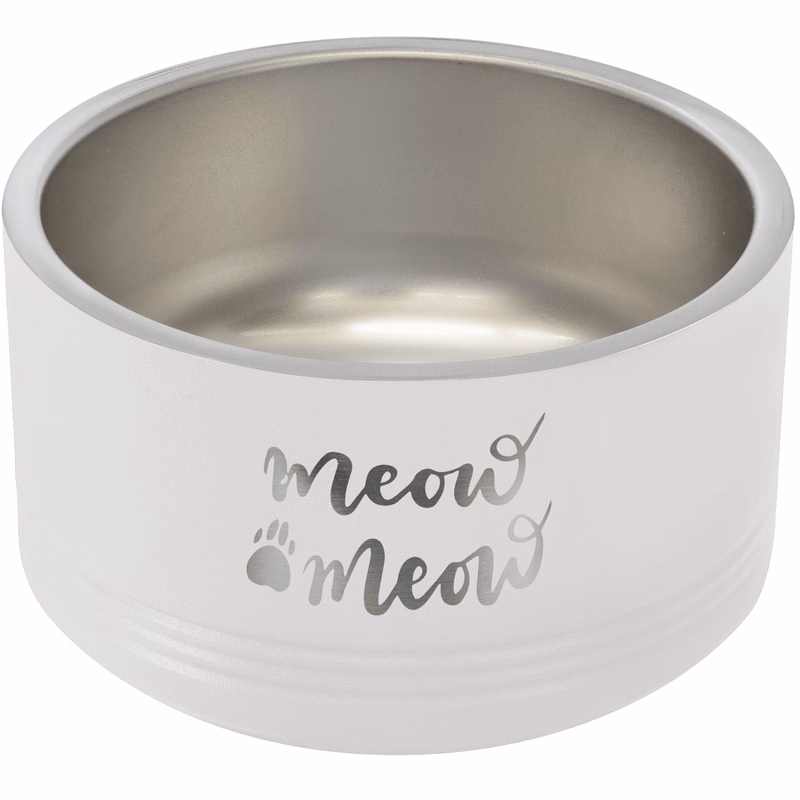 Polar Camel 18 oz. Small White Pet Bowl