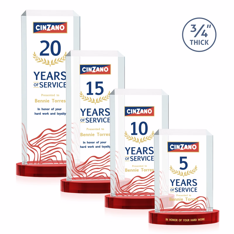 Dalton VividPrint™ Award on Alberton Base - Red