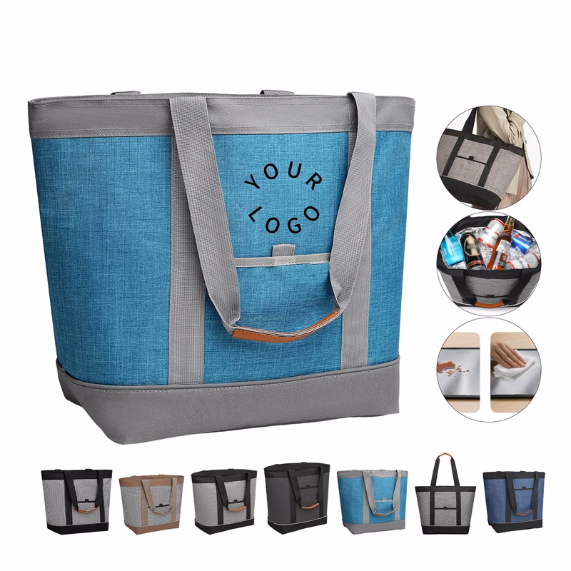 24L Large Portable Tote Cooler Bag for Picnics and Travel