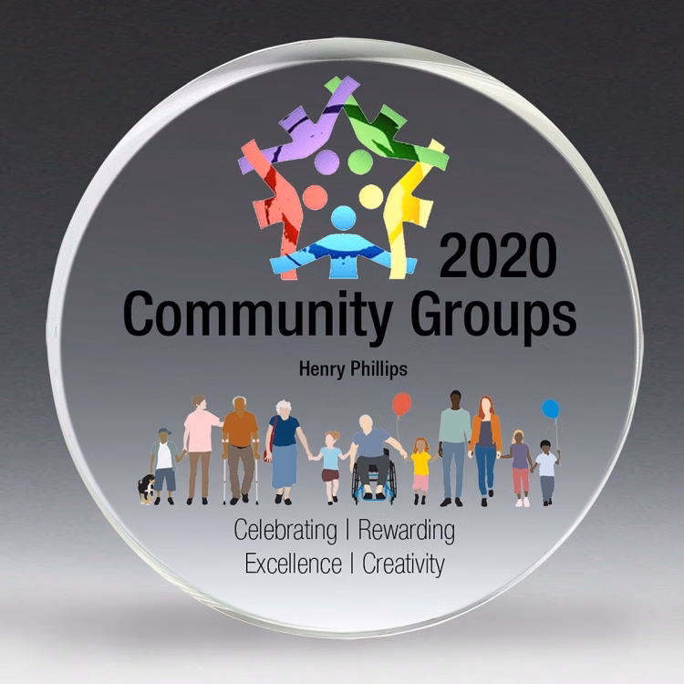 PhotoImage® Round Paperweight - 4" dia x 1/2"