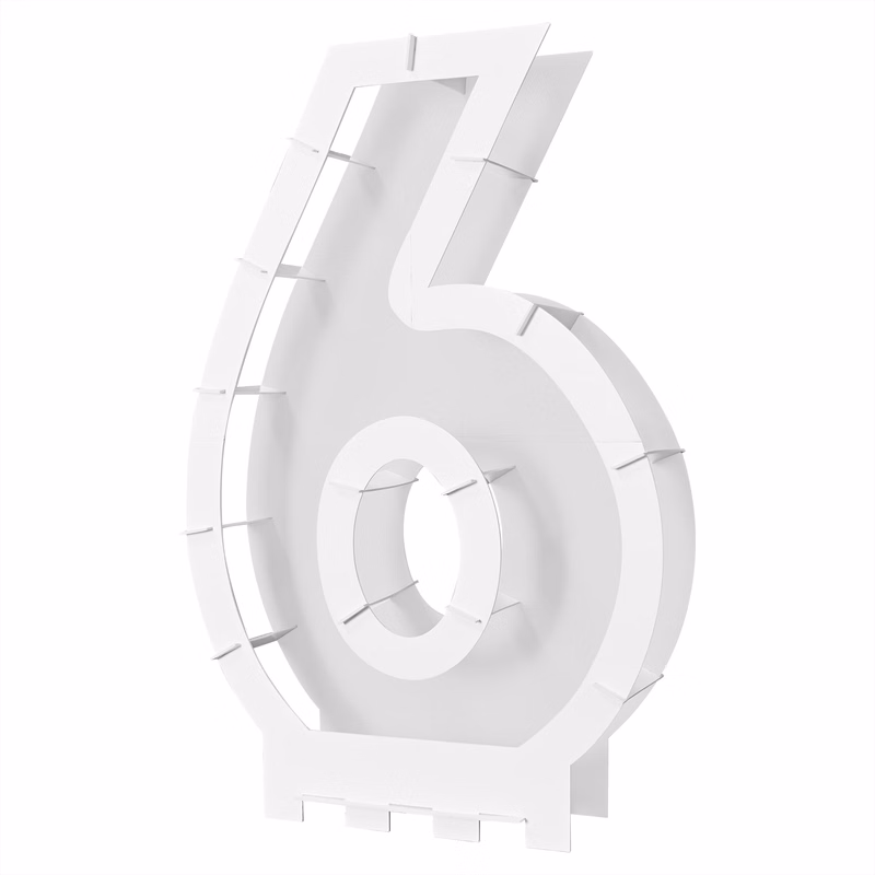 Balloon Mosaic Number "6" Frame