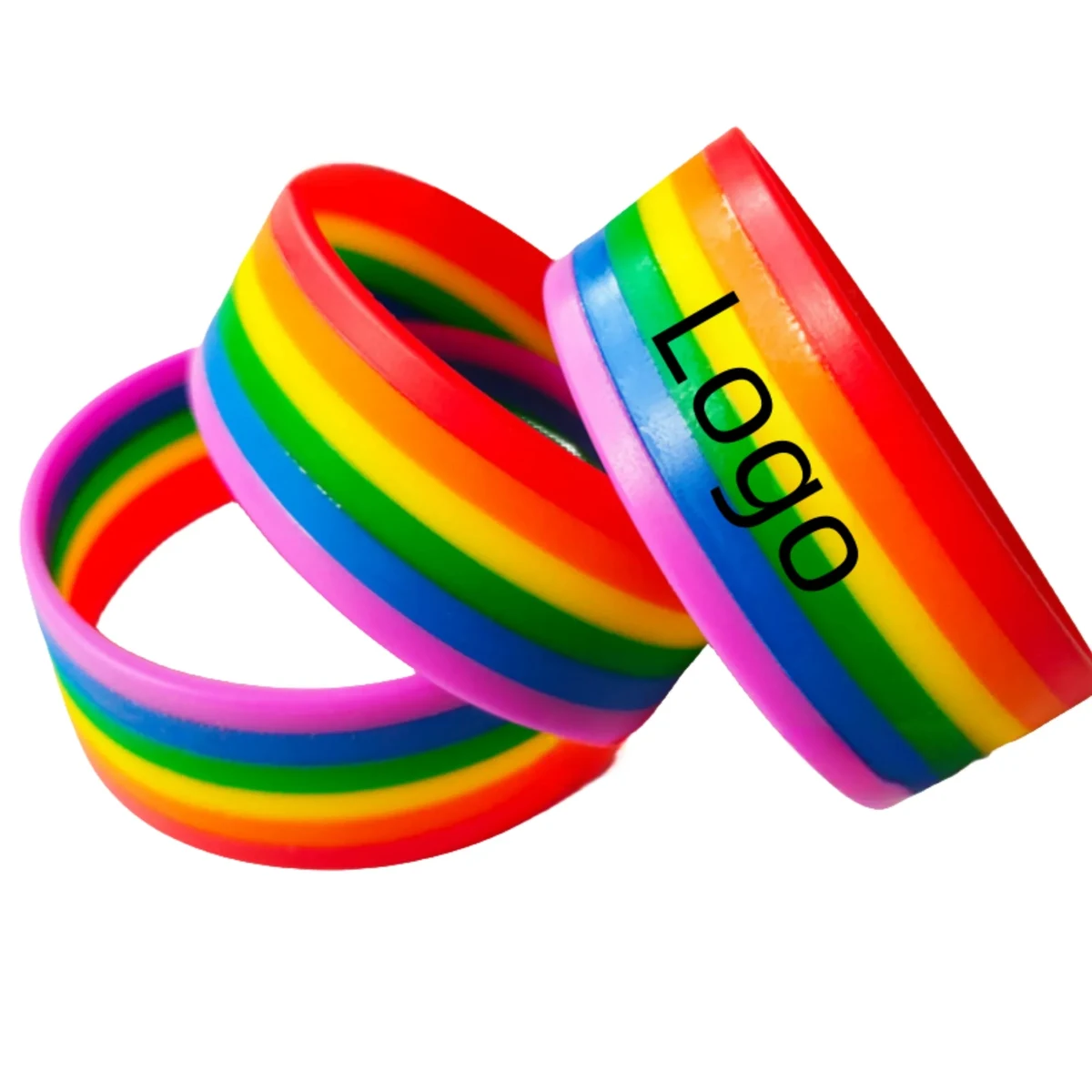 Rainbow Stretch Silicone Bracelets 1