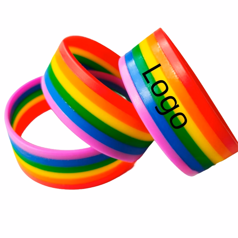 Rainbow Stretch Silicone Bracelets