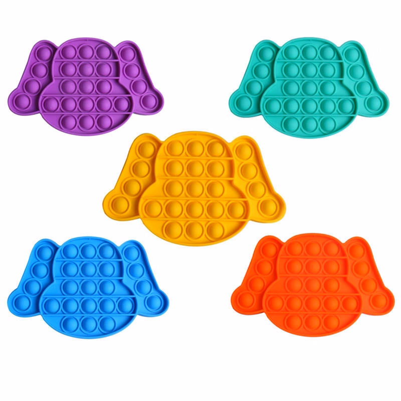 Dog Shaped Silicone Push Pop Bubble Toy