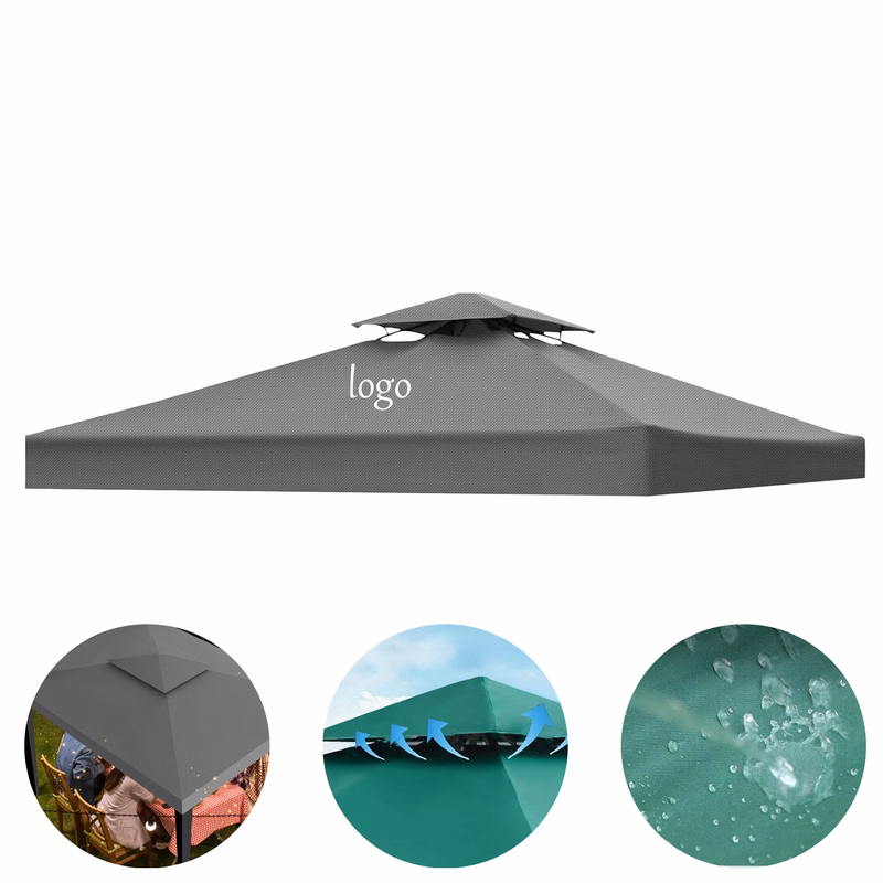 Outdoor Canopy Tarp with Double Roof