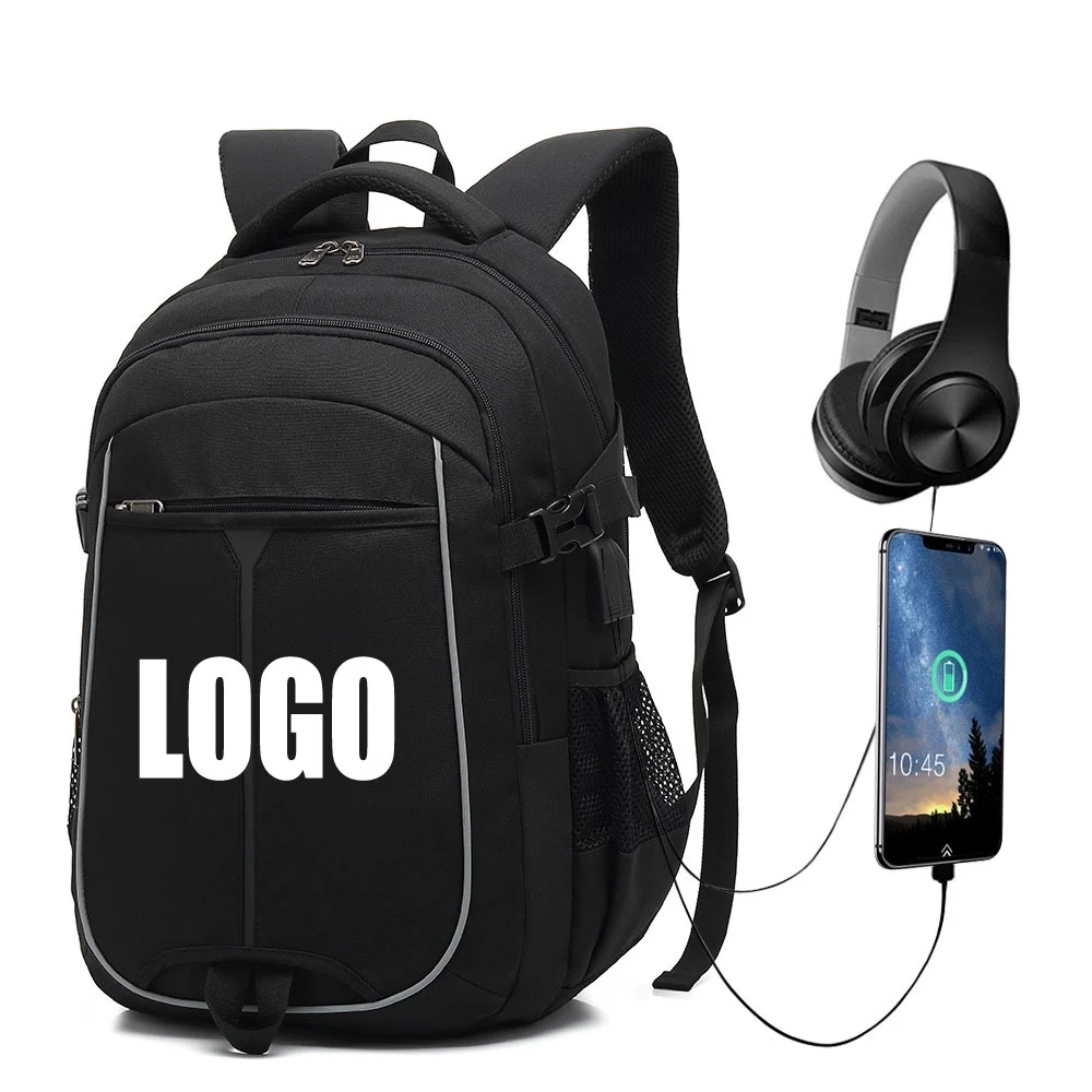 Outdoor Business Travel Backpacks with USB Charging Port 1