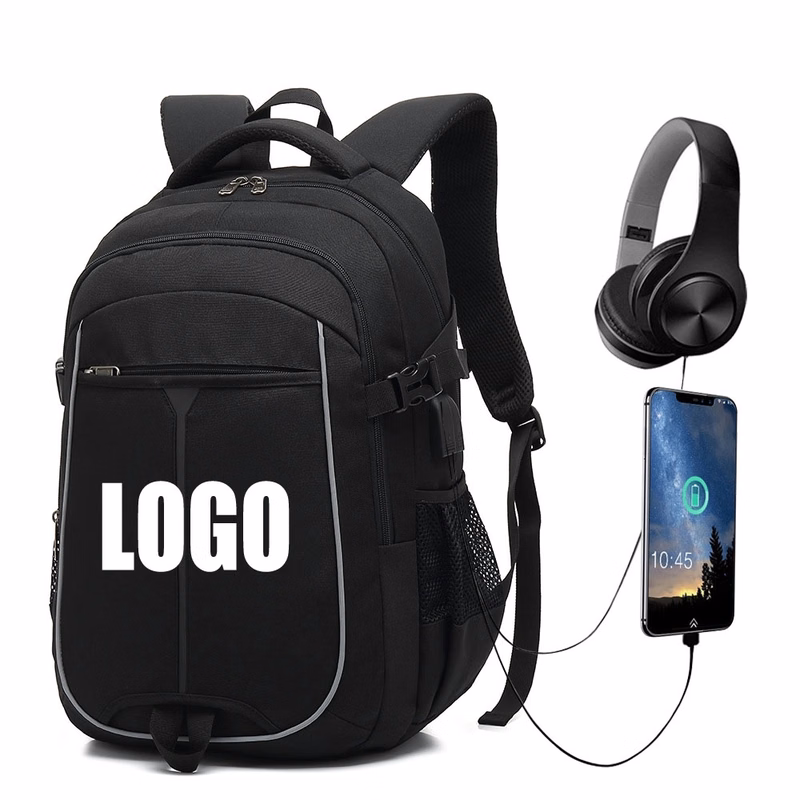 Outdoor Business Travel Backpacks with USB Charging Port