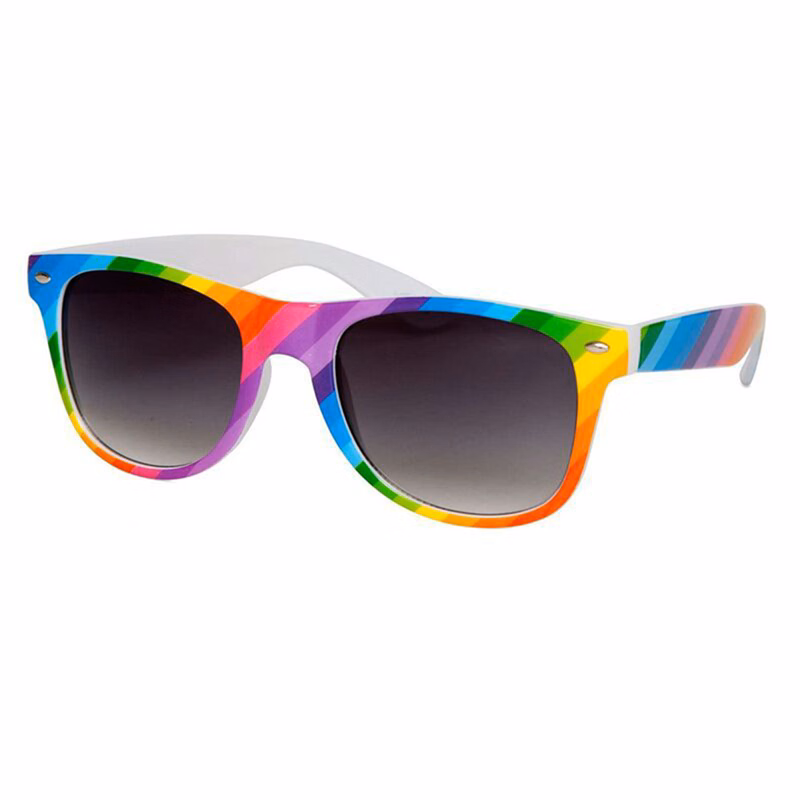 Rainbow Fram Square Sunglasses