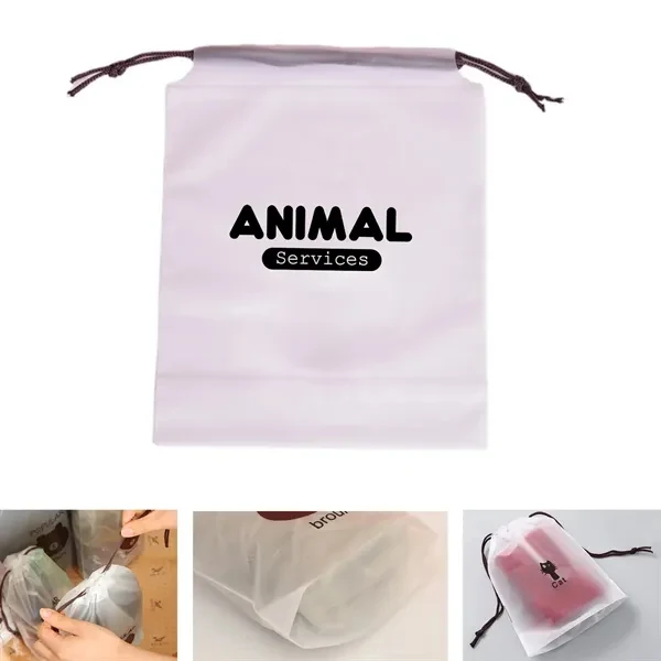 Custom EVA Waterproof Frosted Drawstring Tote Bag — Beach, Pool & Sports Gear 1