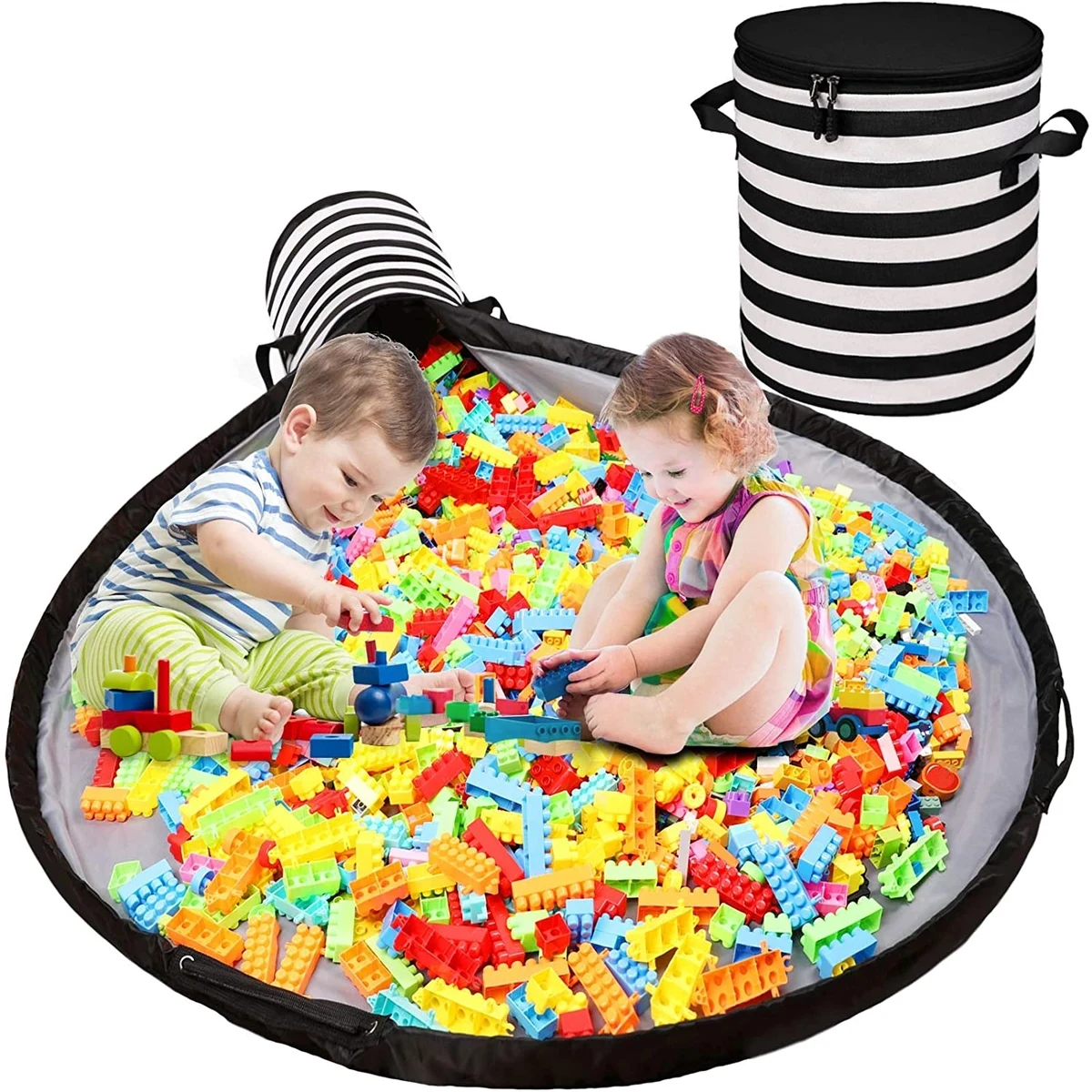 Toy Storage Basket and Play Mat 1