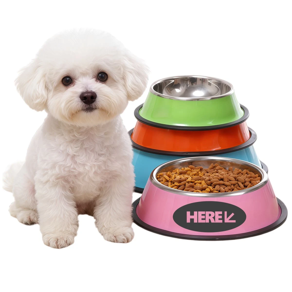 Pets Feeder Bowl with Anti Skid Silicone Base 1