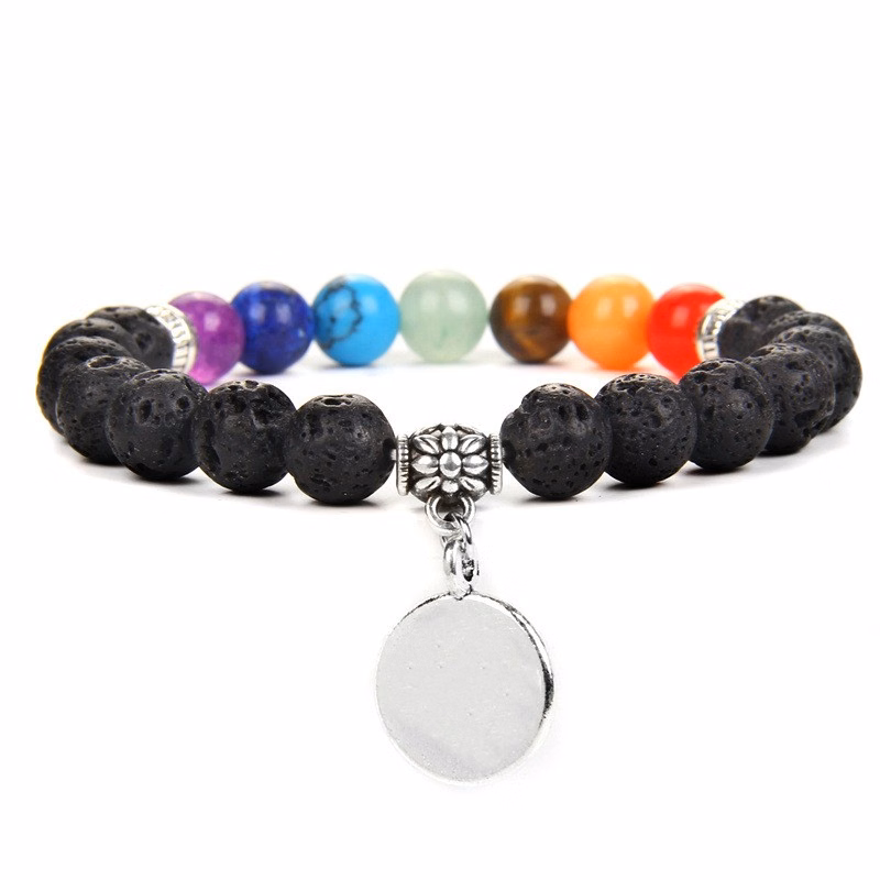 Customized volcanic stone bracelets of various types