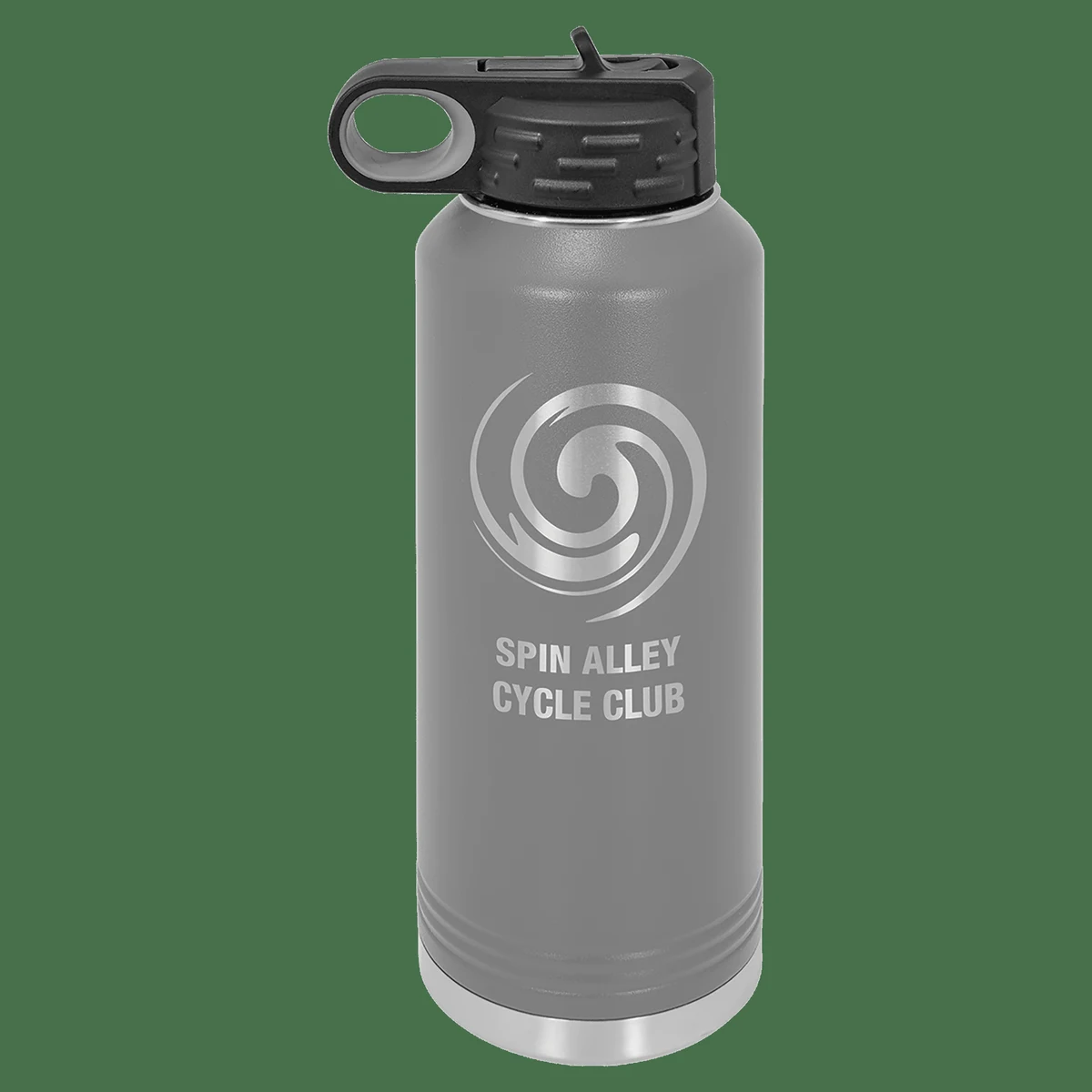 40 oz. Dark Gray Powder Coated Laser Engraved Polar Camel Water Bottles, custom water bottle with logo imprint 1