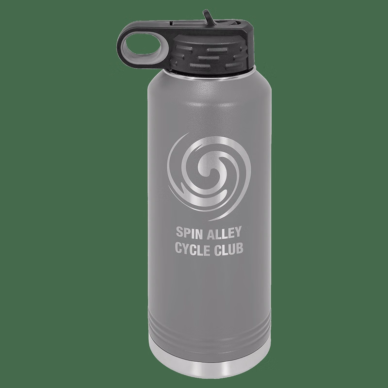 40 oz. Dark Gray Powder Coated Laser Engraved Polar Camel Water Bottles