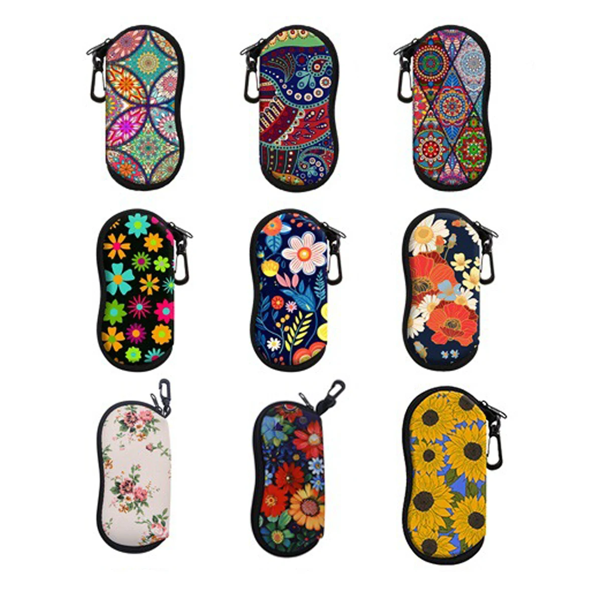 Custom Neoprene Eyeglasses Case with Keychain 1
