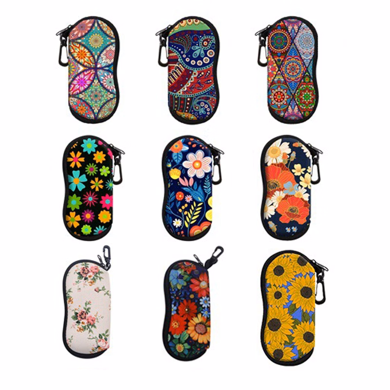 Custom Neoprene Eyeglasses Case with Keychain