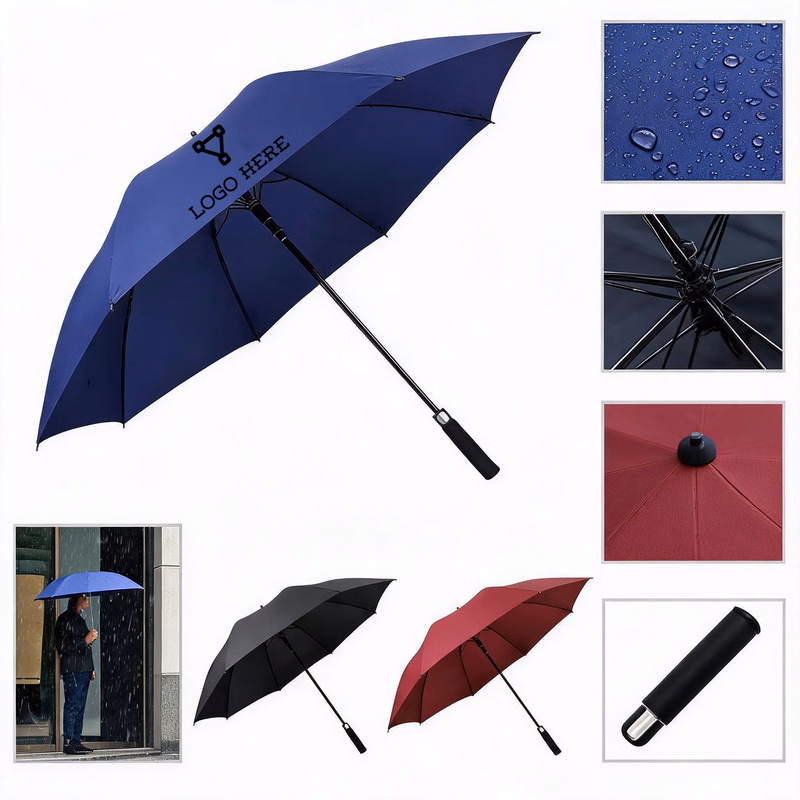 Oversized Fiberglass Rib Golf Umbrella for Rain & Sun