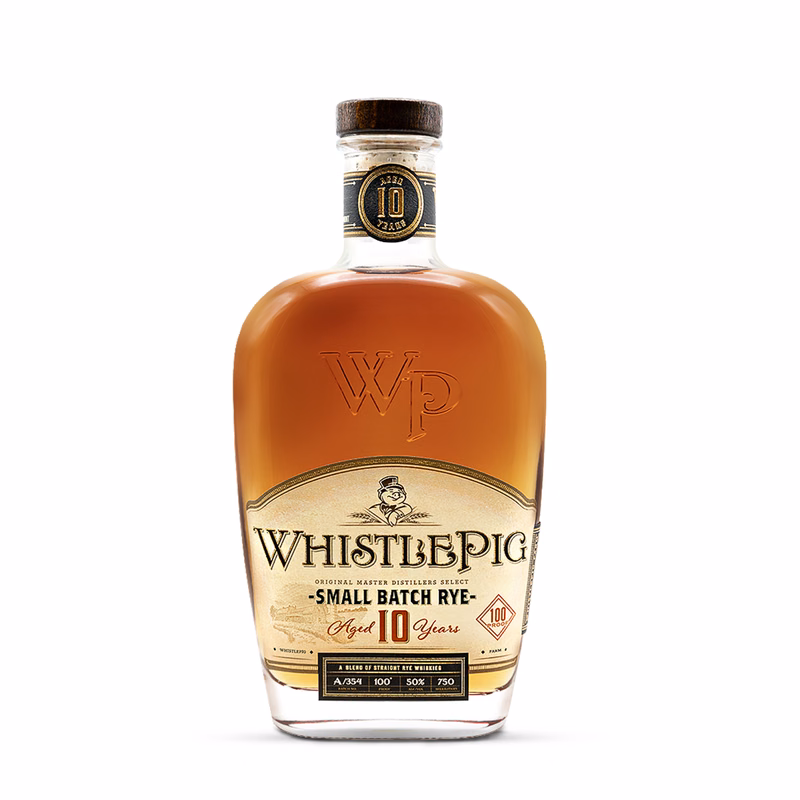 Etched Whistlepig 10 Year Small Batch Rye Whiskey Liquor Bottle