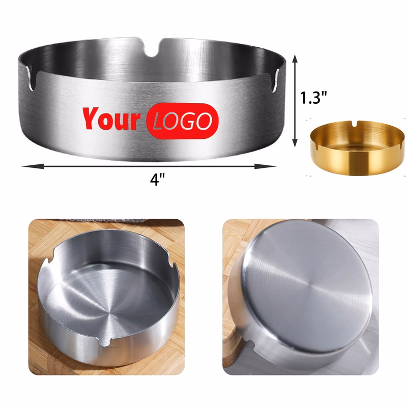 MOQ 50 PCS Stainless Steel Ashtray