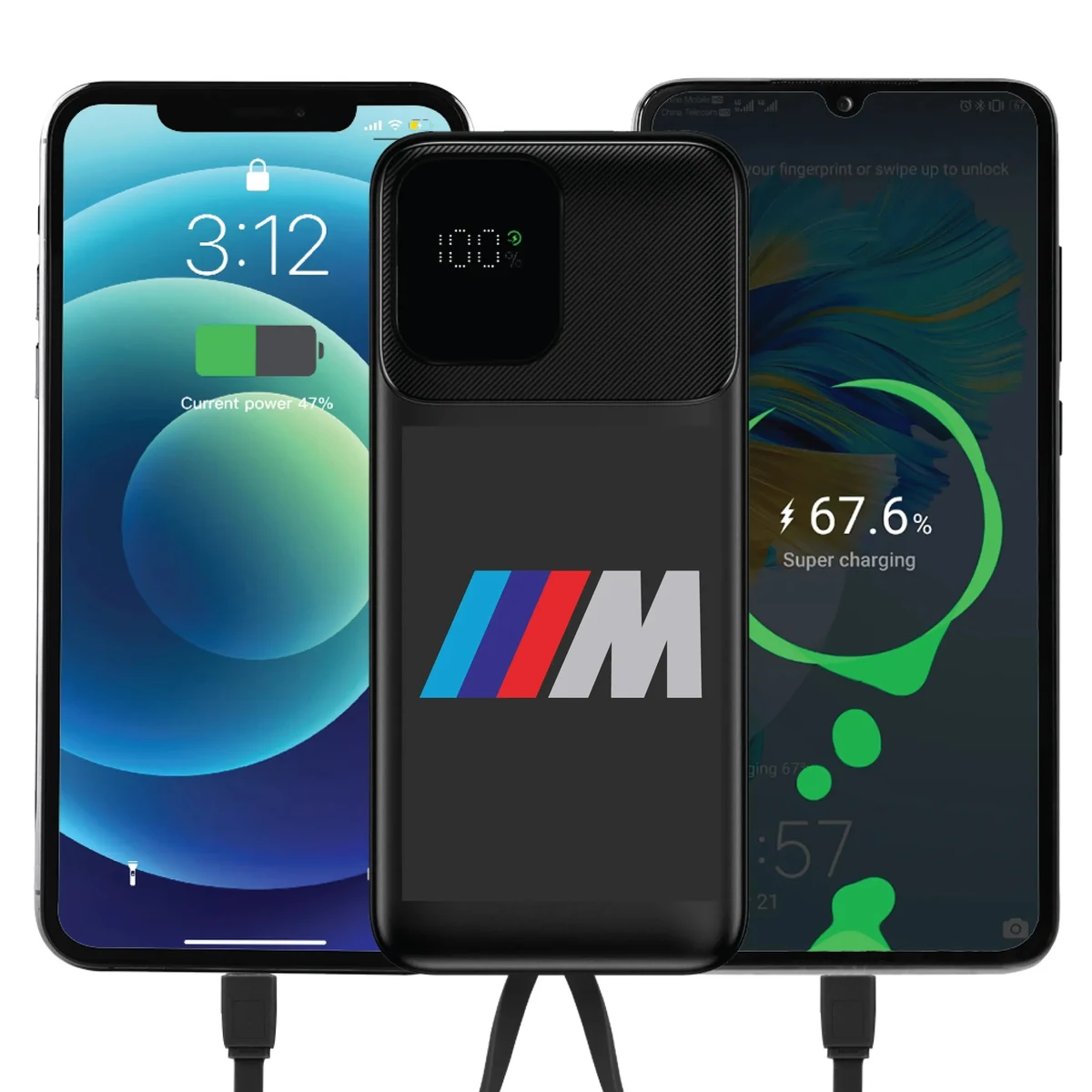Houston Dual Cord Power Bank 10,000mAh 1