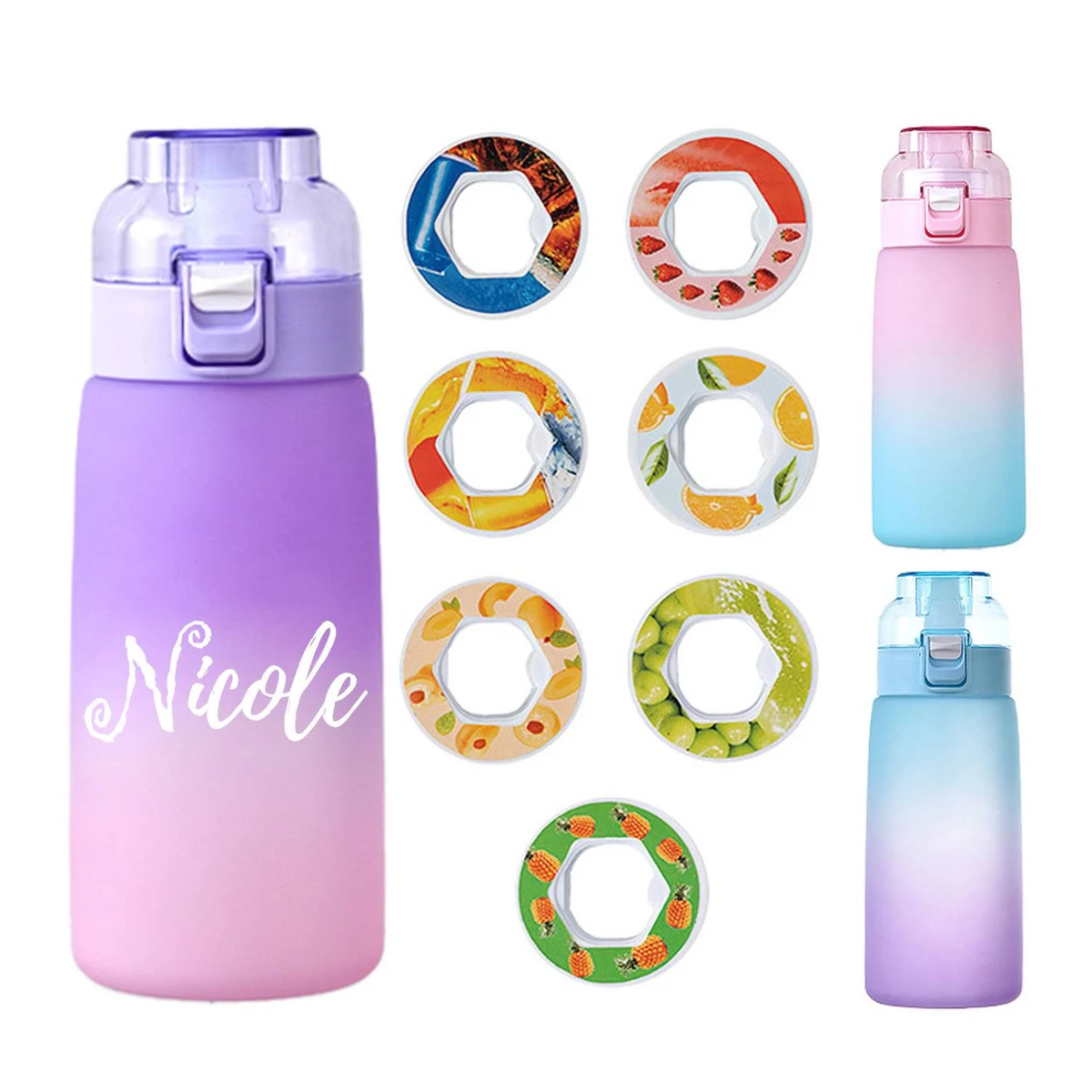17oz BPA Free Scented Sports Water Bottle w/ 7 Flavor Pods 1
