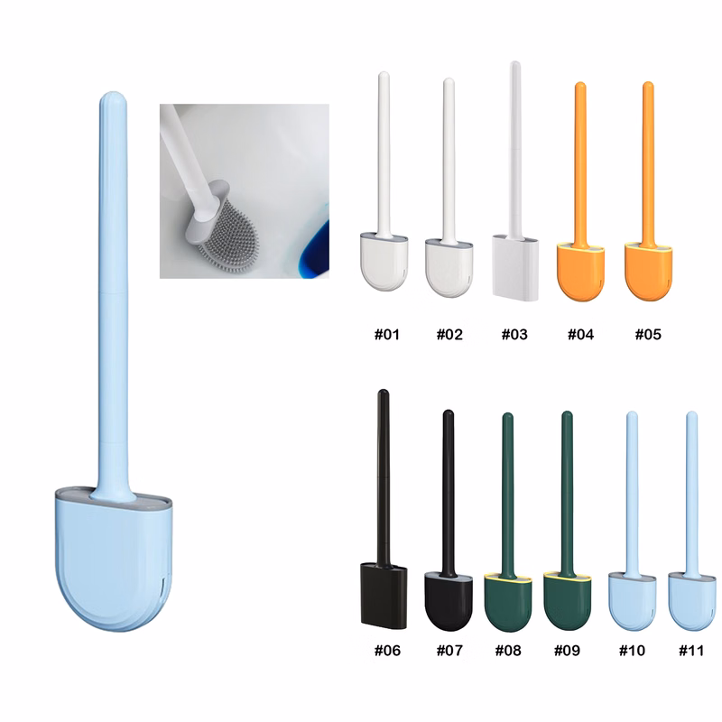 Silicone Toilet Brush and Holder Sets