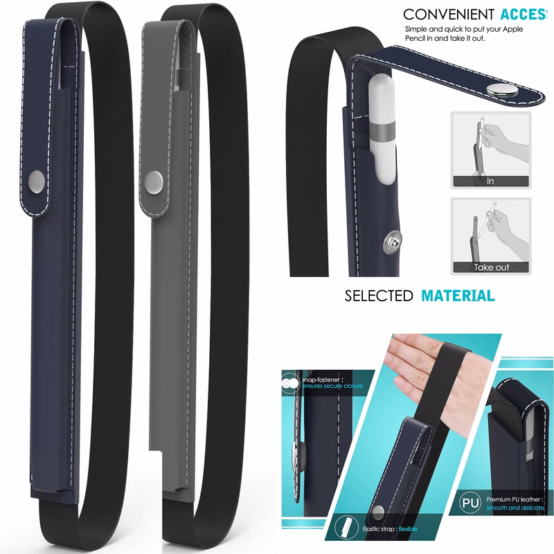 Elastic Pencil Pocket Pouch Sleeve