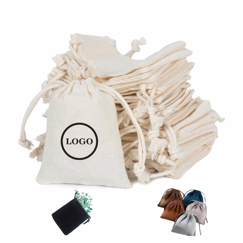 Custom 6x8 Inch Flocked Drawstring Pouch