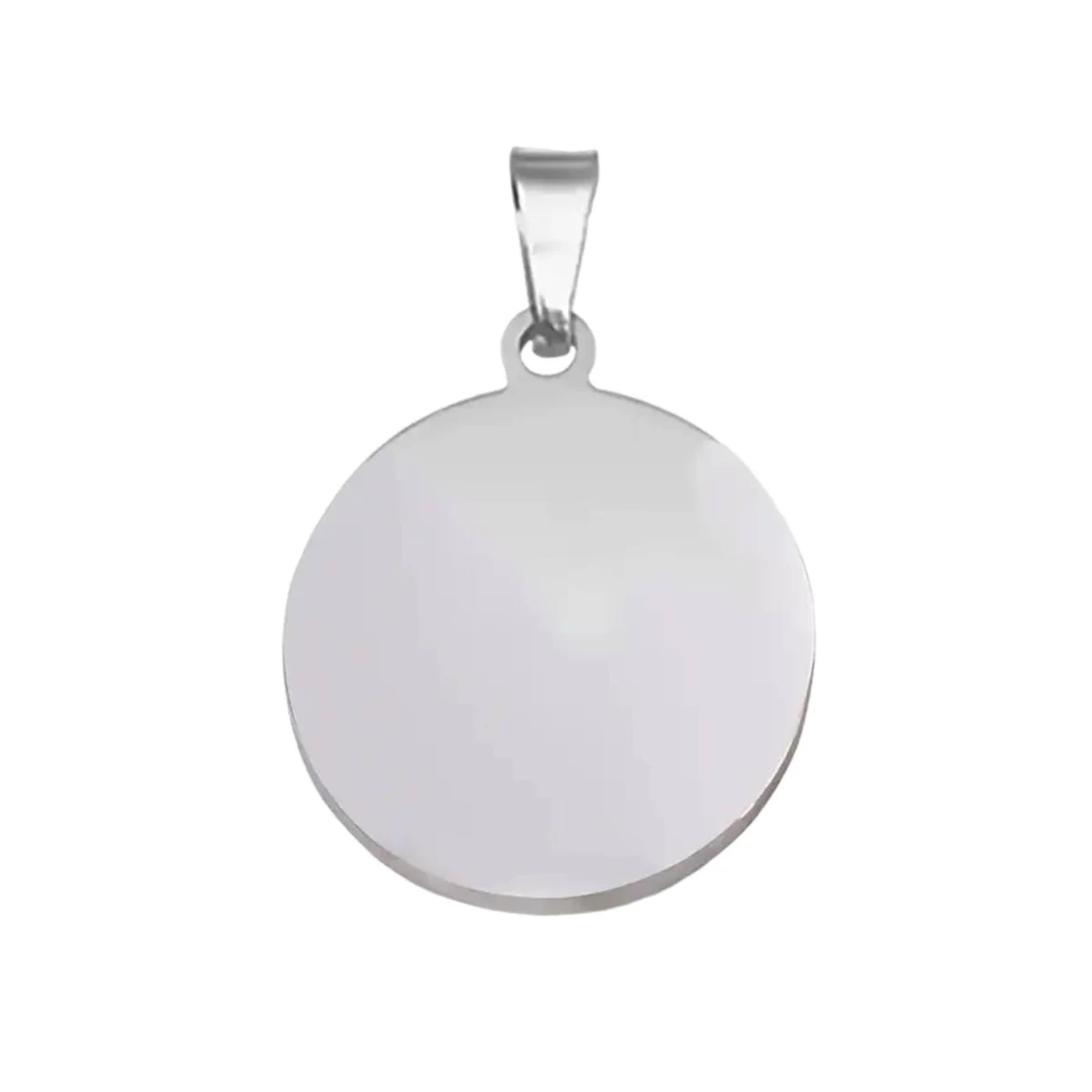 Silver Round Stainless Steel Pet Tag 1