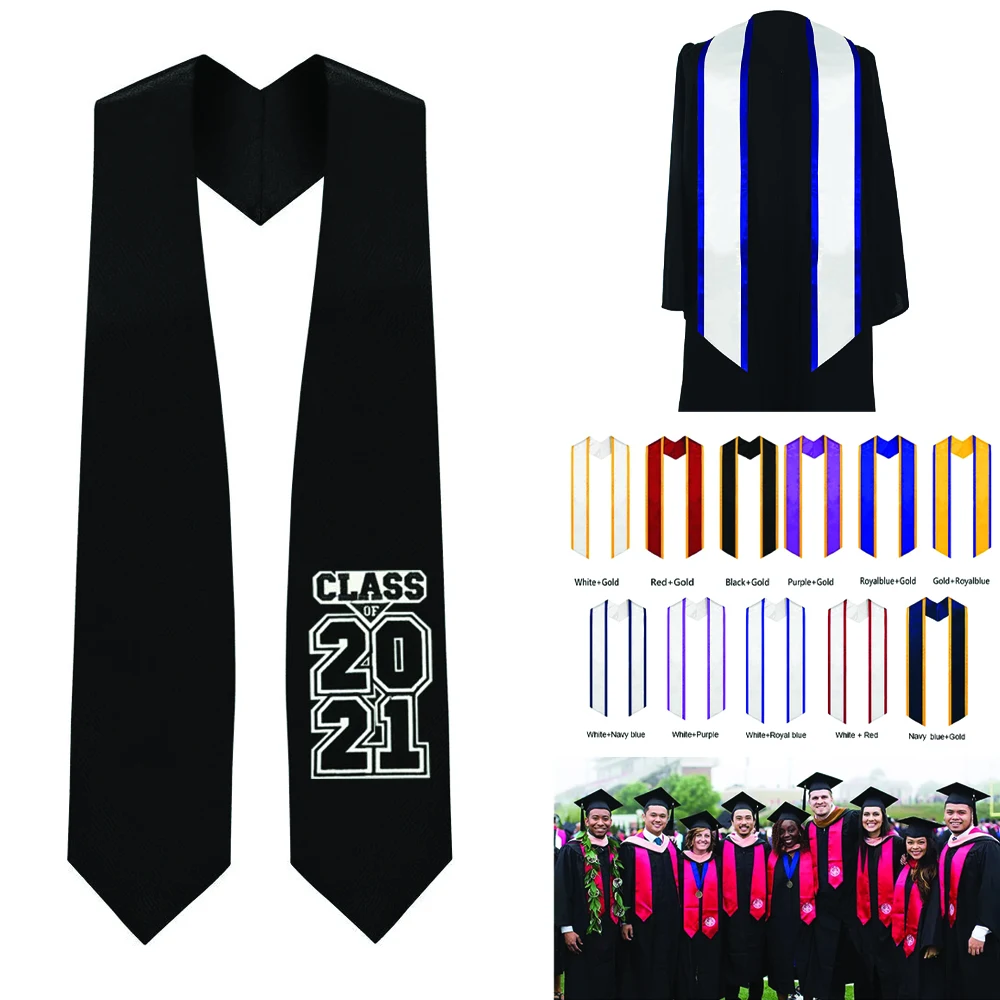 Honorary Graduation Stole - Full-Color Sublimation 60" 1