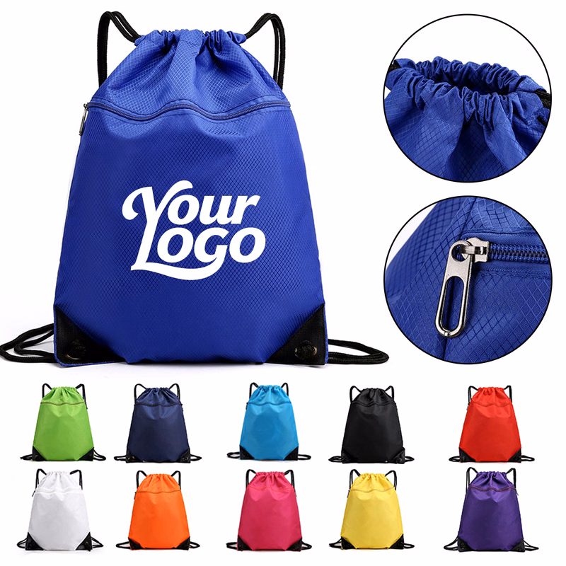 Colorful Polyester Drawstring Bag