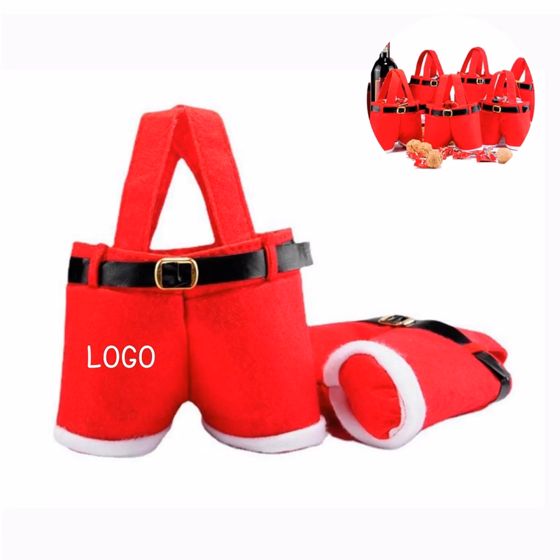 Christmas Decoration Santa Pants Style Lovely Bag