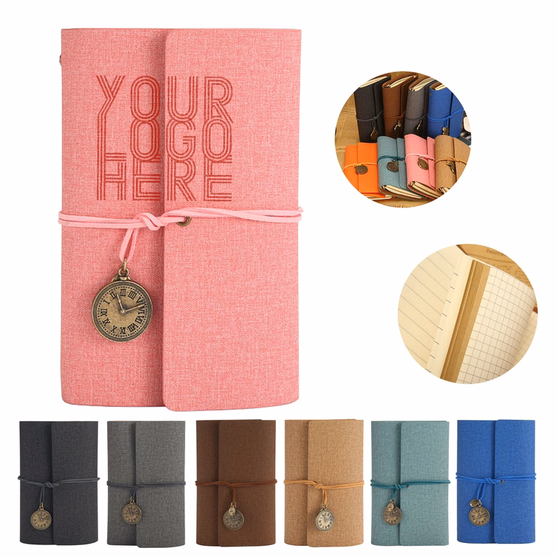 Full Color Pu Leather A6 Strappy Notebook