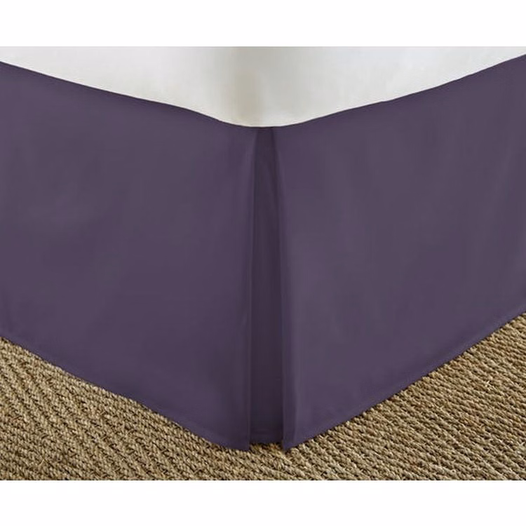 Premium Bed Skirts - Purple Queen Pleated