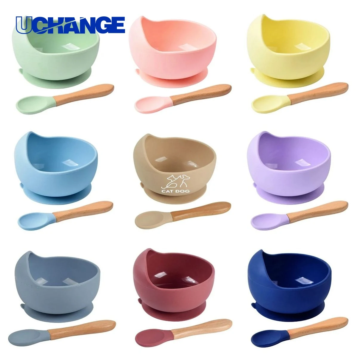 Non Slip Baby Silicone Feeding Bowl Set 1