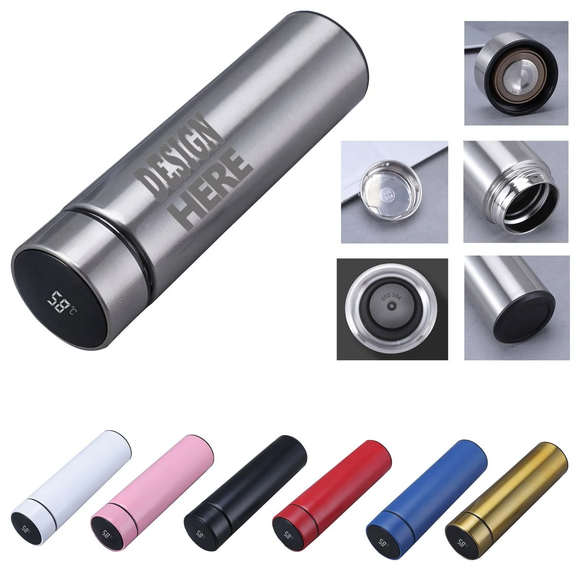 Stainless Steel Cup With Touch Temperature Display 1