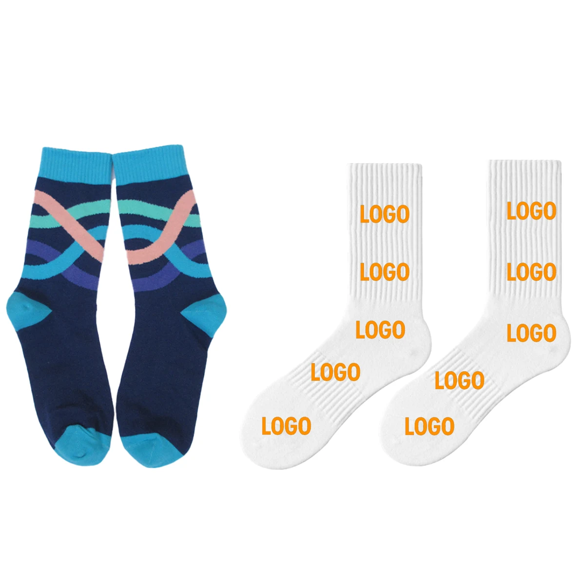 Custom Jacquard Casual Socks 1