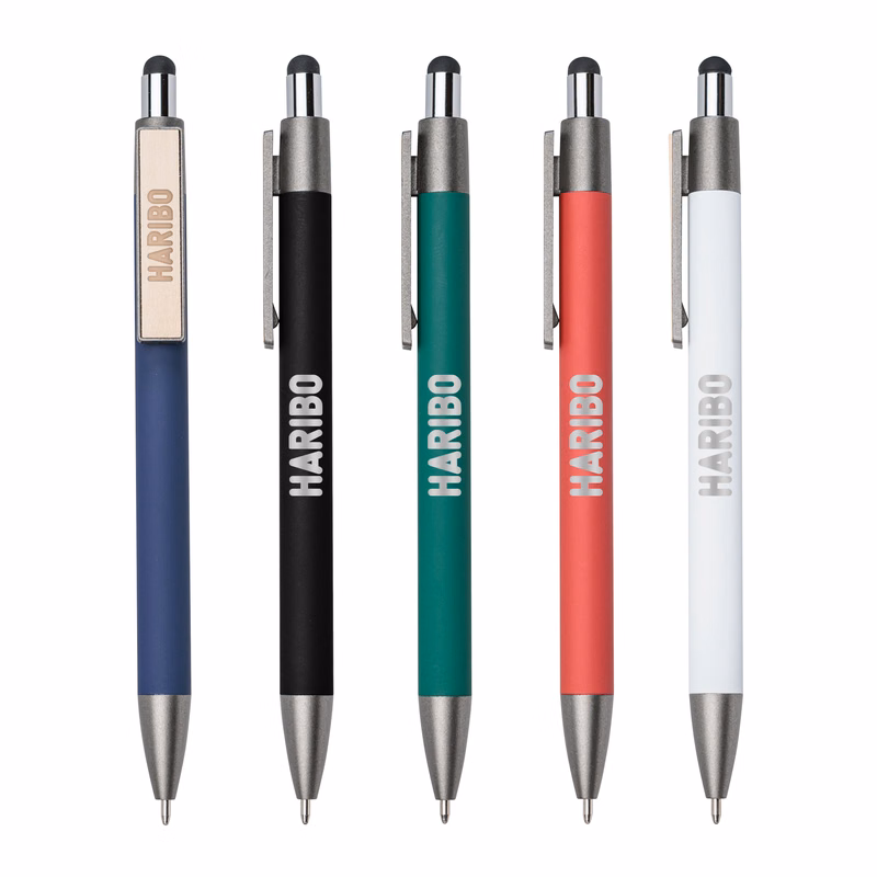 Hughes Metal Pen w/Wood Clip & Black Refill