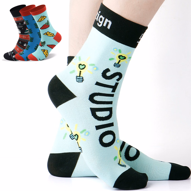 Bespoke Jacquard Weave Crew Socks