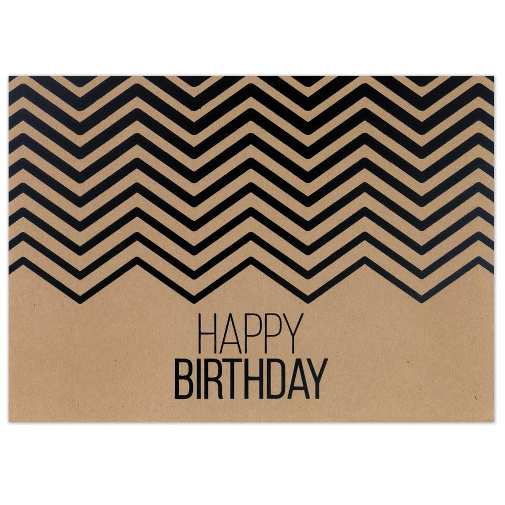 Happy Birthday-Chevrons Greeting Card 1
