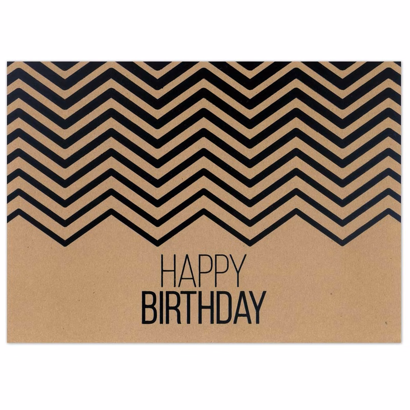 Happy Birthday-Chevrons Greeting Card