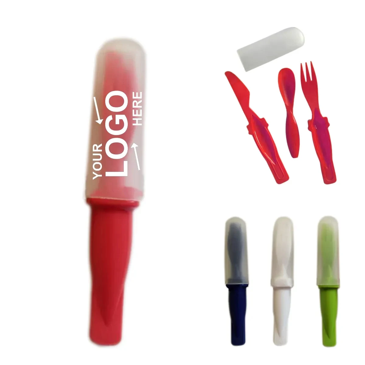 Disposable 3 Pieces Portable Cutlery Tableware 1