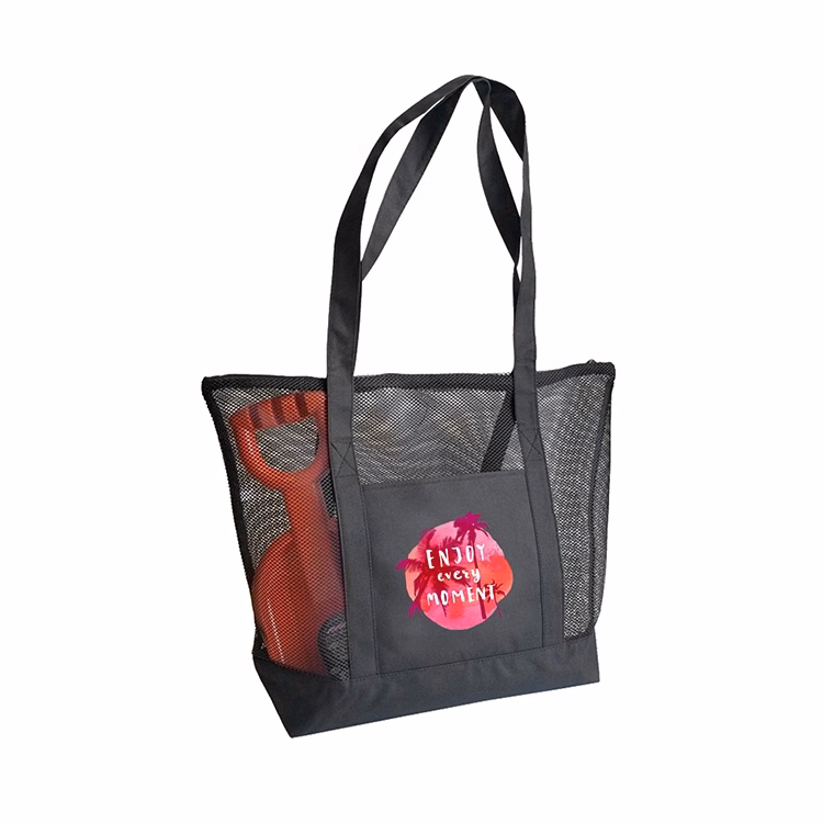 600D Deluxe Mesh Zipper Tote