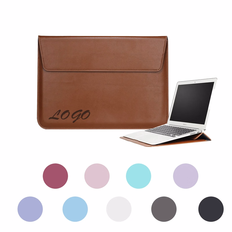 Imitation Leather Laptop Sleeve Case Computer Stand