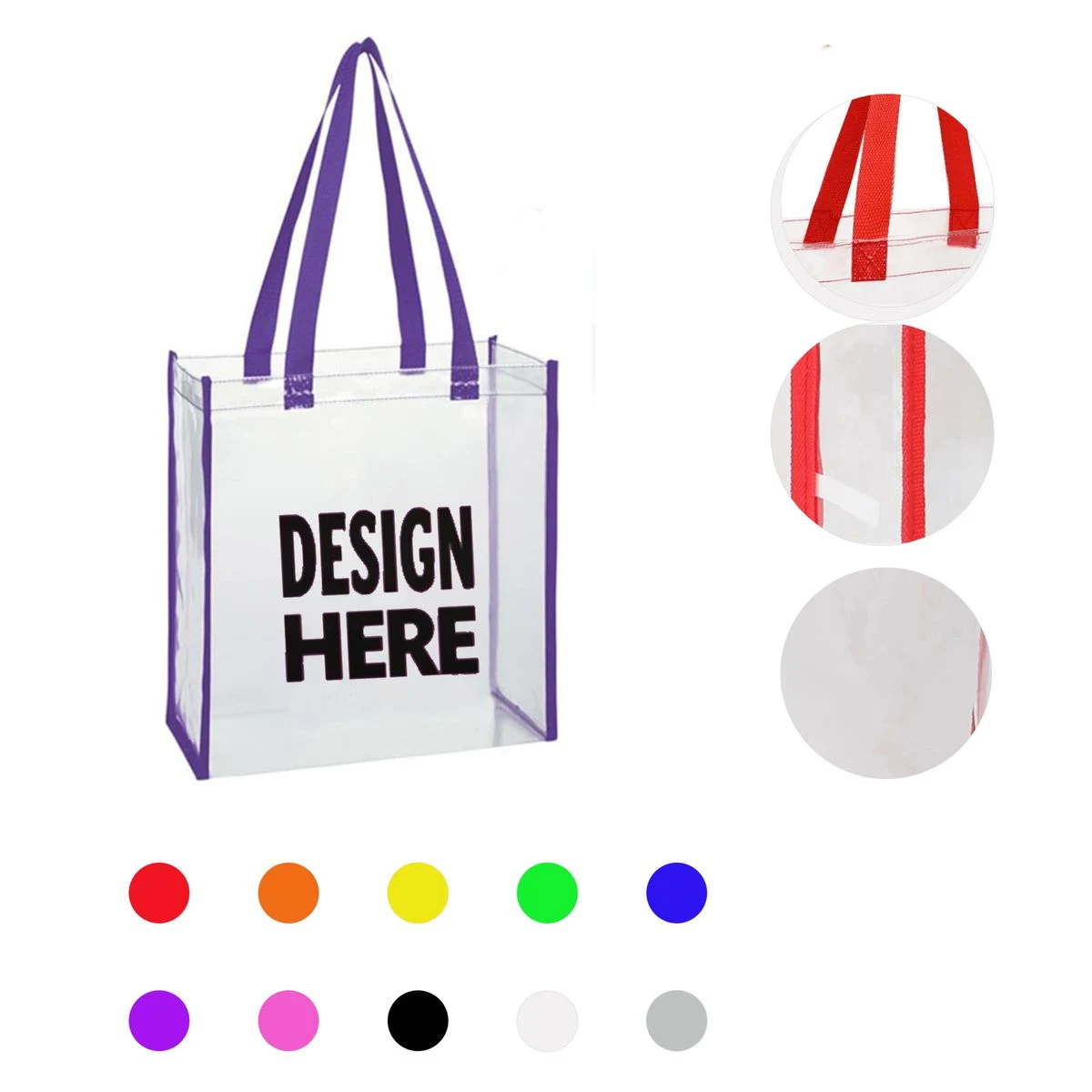Transparent PVC Shopping Tote Bag 1