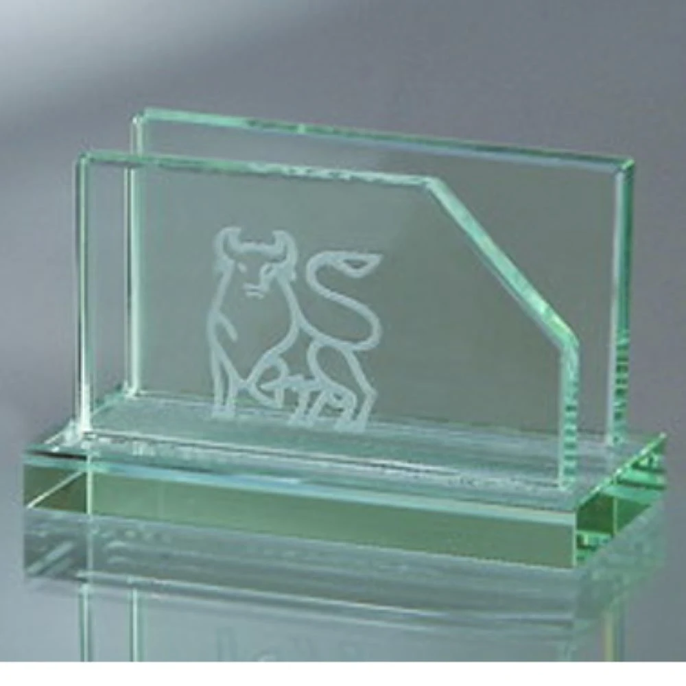 JADE GLASS BUSINESS CARD HOLDER 1